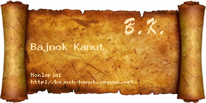 Bajnok Kanut névjegykártya